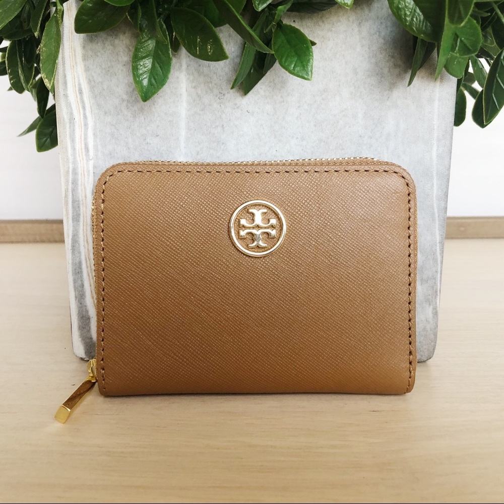 Tory Burch Brown Saffiano Leather Wallet